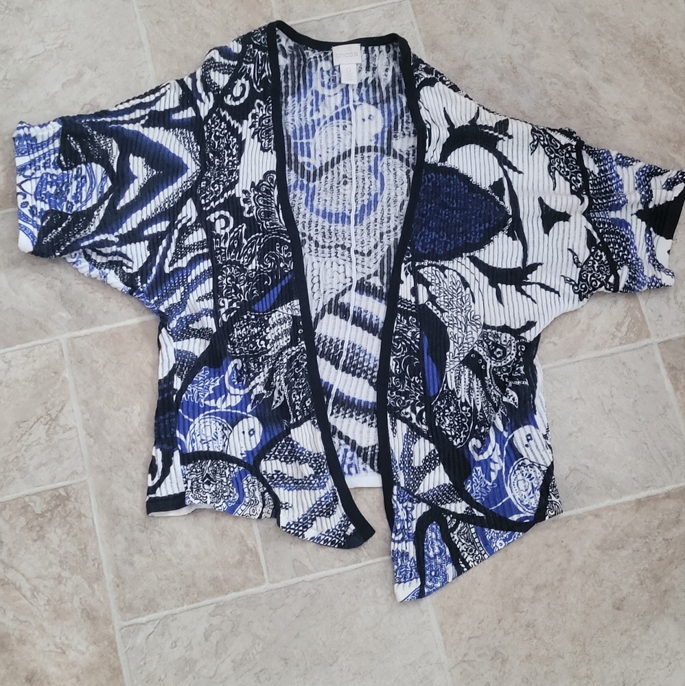 Chico's top, cardigan. Open front. Sz 0